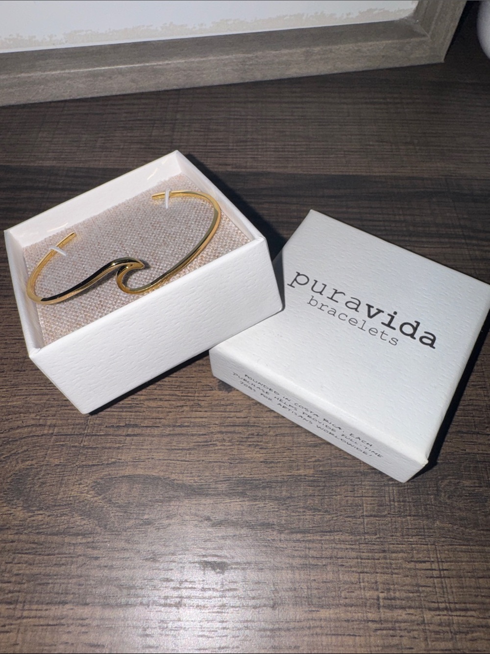 Pura Vida Gold Wave Open Cuff Bracelet